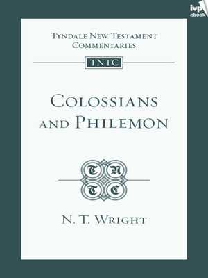 cover image of TNTC Colossians & Philemon